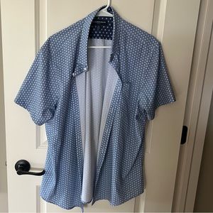 Mizzen + Main blue button down